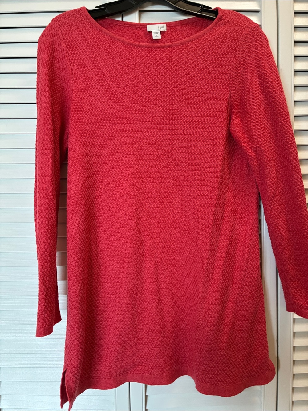 J. Jill Coral Textured Long-Sleeve Tunic